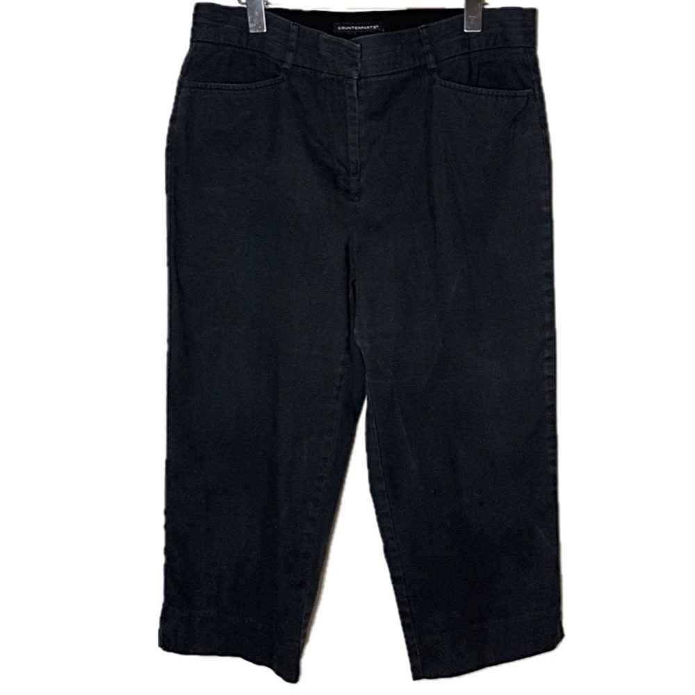 Counterparts Black 2 Pockets Capris With Belt Loops (GUC)